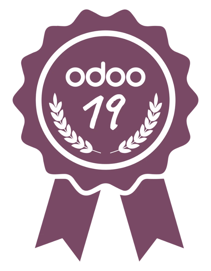 Badge de la certification fonctionnelle Odoo 19